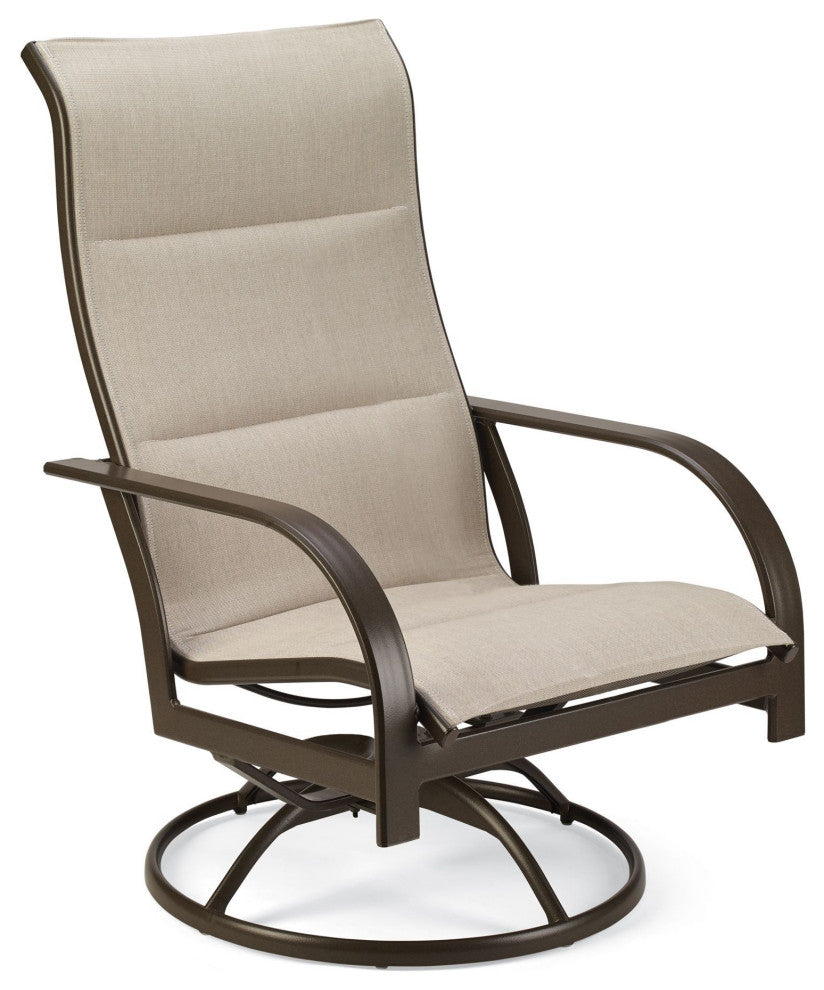Key West Padded Sling Swivel Rocker Lounge Chair
