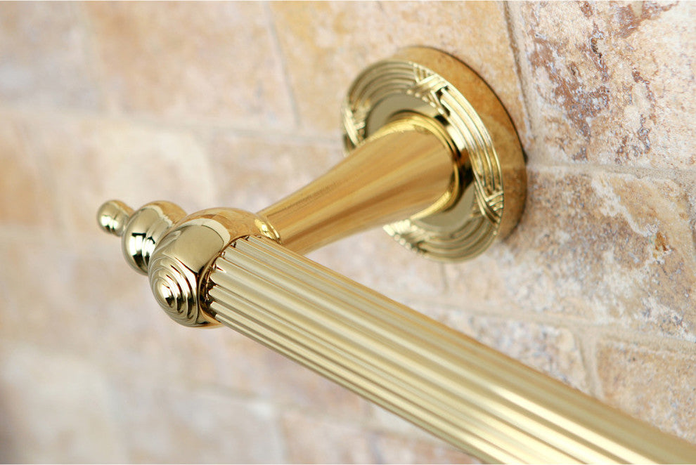 Kingston Brass 12" Decorative Grab Bar, Polished Brass