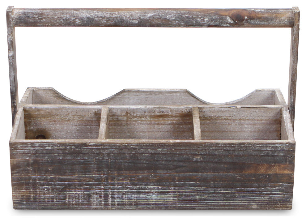 4-Slot Wooden Garden Caddy