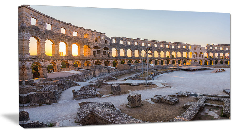 "Inside Ancient Roman Amphitheater" Landscape Wall Wall Art, 1 Panel, 60"x28"