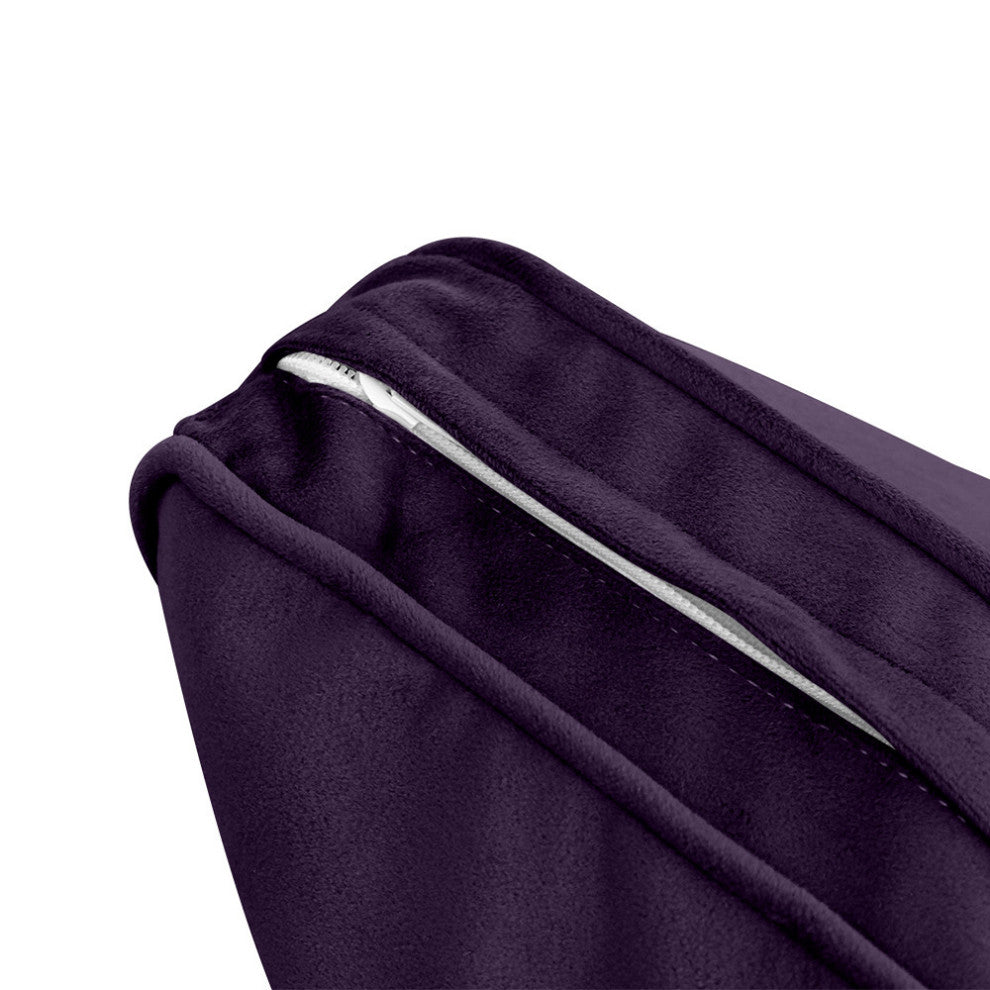STYLE V2 Twin Velvet Pipe Trim Indoor Daybed Bolster Pillow |COVER ONLY| AD339