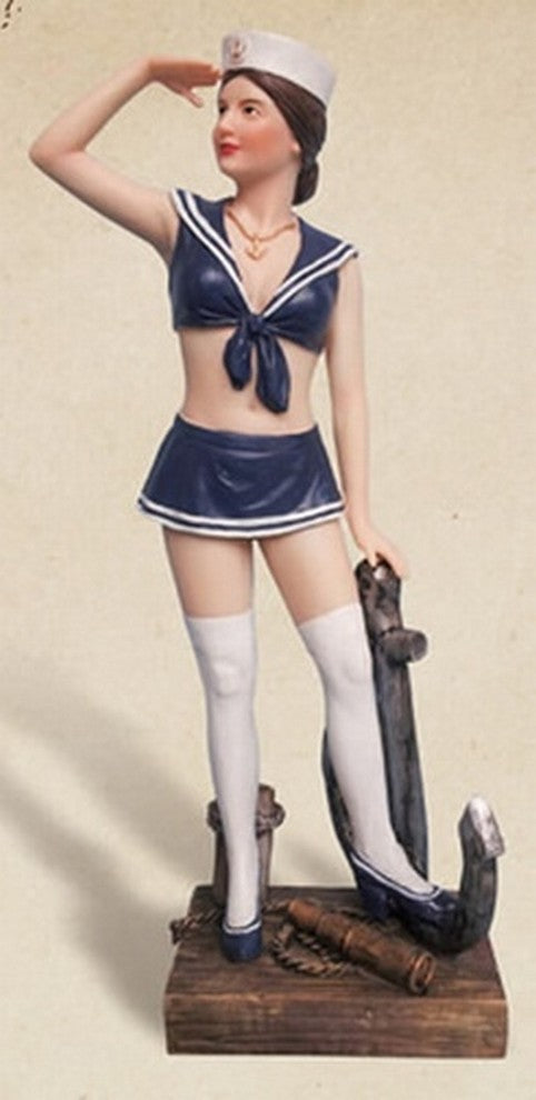 Lady Sailor Figurine With Anchor