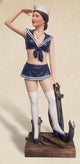 Lady Sailor Figurine With Anchor