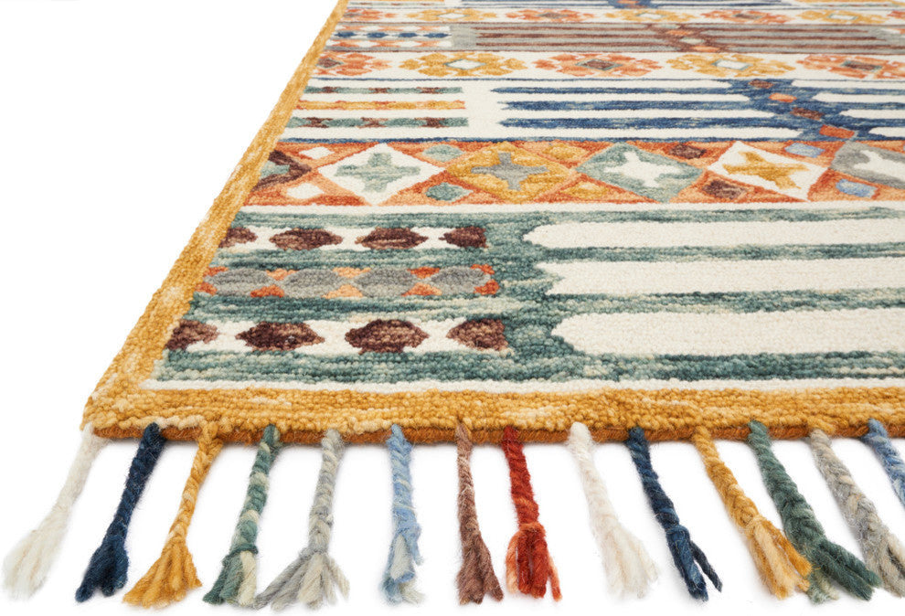Orange Gold  Hand Hooked Zharah Area Rug by Loloi, 3'6"x5'6"