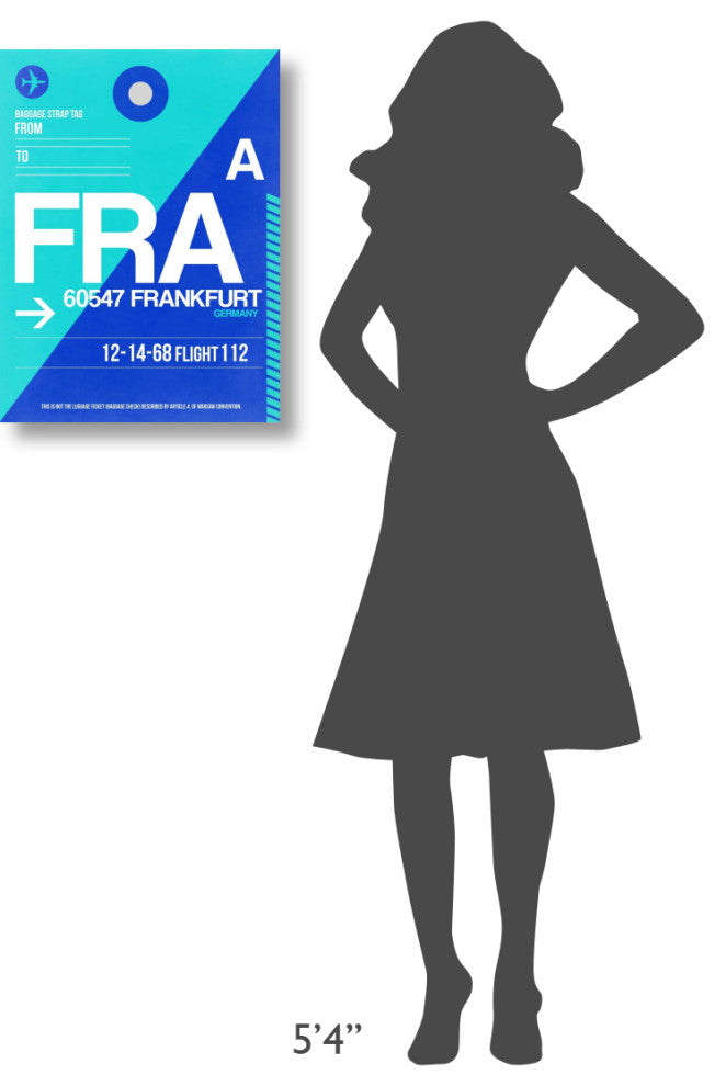 "FRA Frankfurt Luggage Tag 1" Fine Art Print