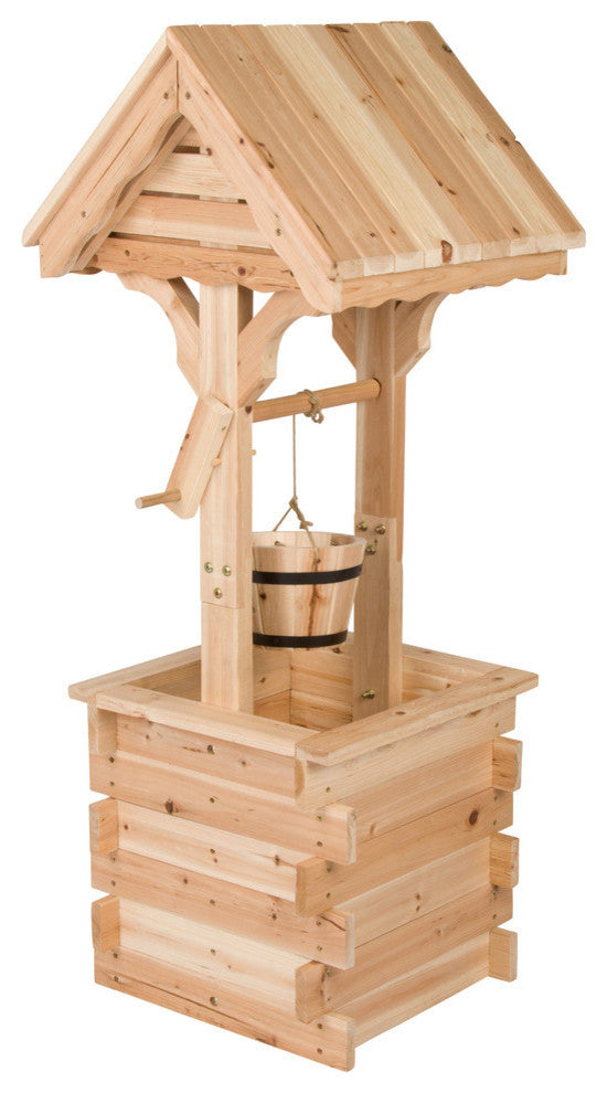 Decorative Wishing Well, Natural