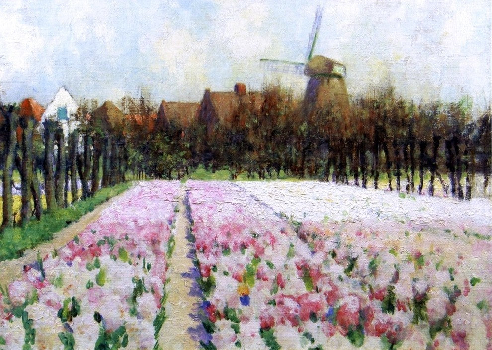 George Hitchcock Blossom Time Premium Canvas Print