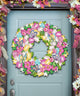 Flowers Spring Wreath Door Hanger