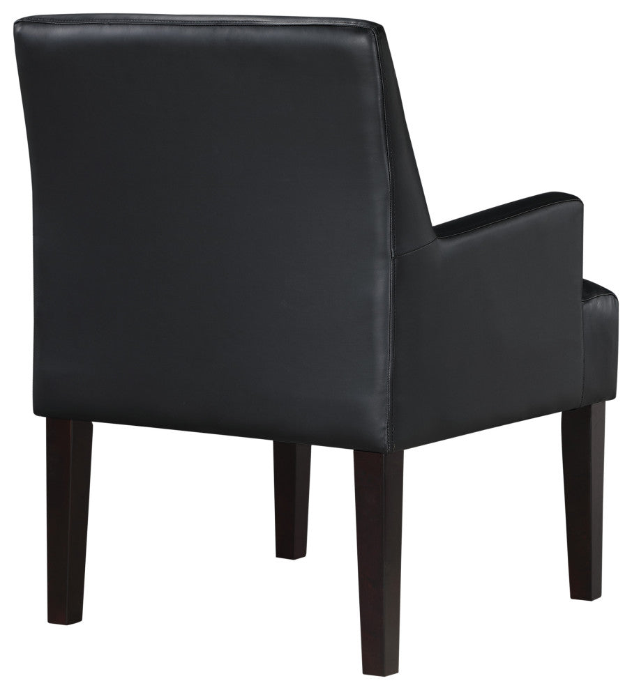 Main Street Guest Chair Black Faux leather