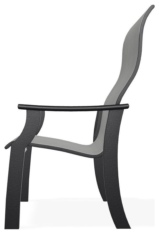 St. Catherine Sling Outdoor Armchair, Alloy/Black