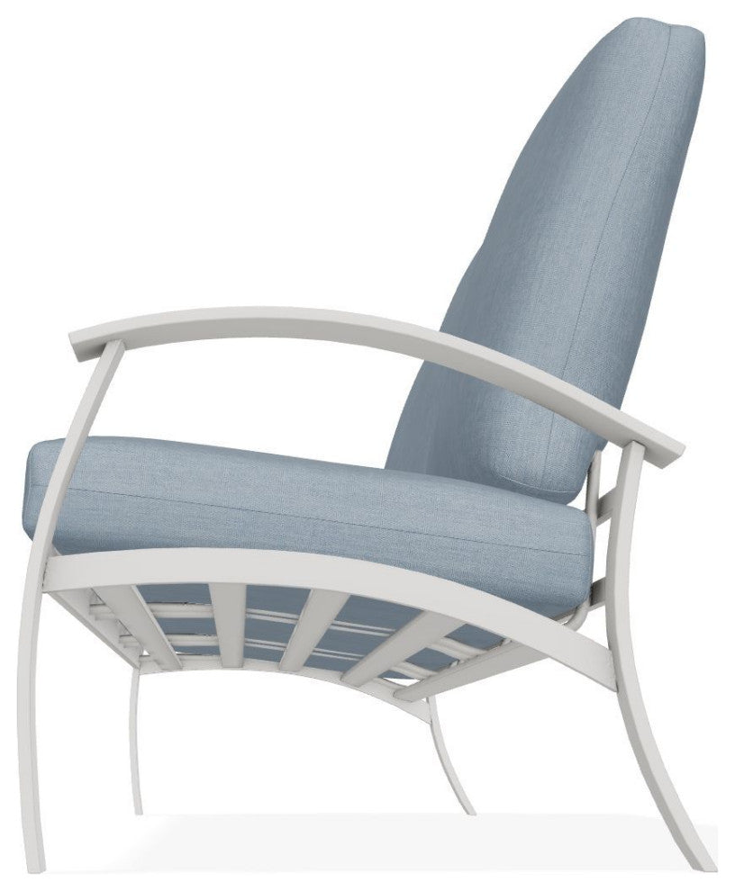 Belle Isle Cushion 3-Seat Outdoor Sofa, Canvas Haze/Snow