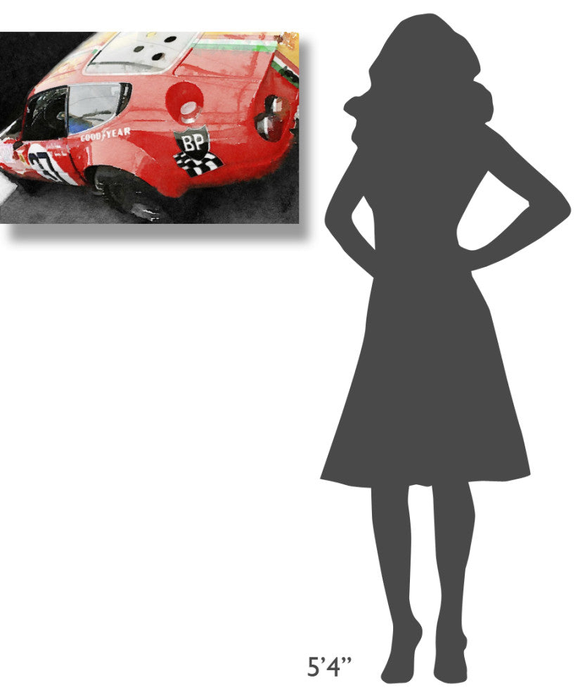 "Ferrari Reear Detail Watercolor" Fine Art Print