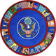Kid Essentials Rug, Symbols of America, 7'7" Round