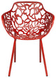 LeisureMod Modern Devon Aluminum Chair Red