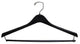 Plastic Curved Suit Hanger With Locking Bar, Black, Chrome Finish, Set of 100