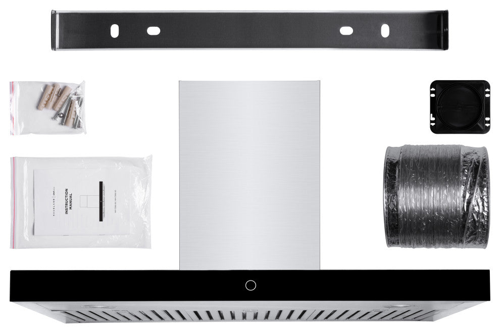 Hauslane | Chef Series Range Hood WM-739 European Style Kitchen Extractor, 36"