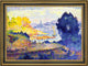 Henri Edmond Cross View of Menton Framed Premium Canvas Print, 16"x24"