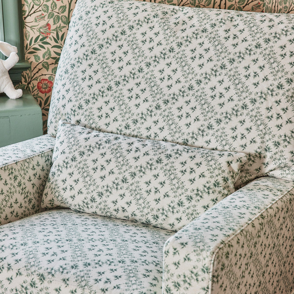 Sarah Flint x Namesake Crawford Swivel Glider in Eco-Performance Fabric, Green