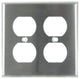 Sunlite E212/S 2 Gang Duplex Receptacle Plate, Steel