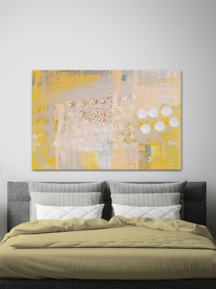 "Candy Umbrellas" Painting Print on Wrapped Canvas, 30"x20"