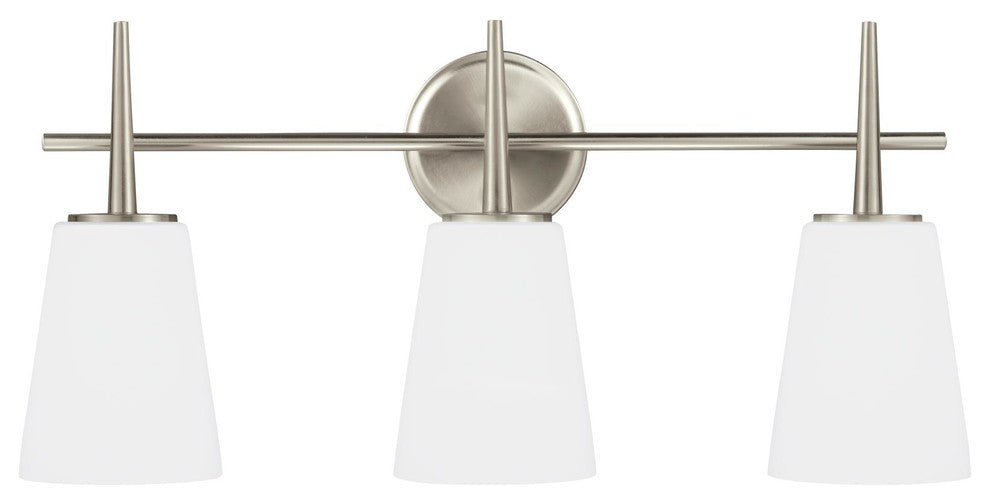 Generation Lighting Lighting 3-Light Driscoll Sconce, Brushed Nickel