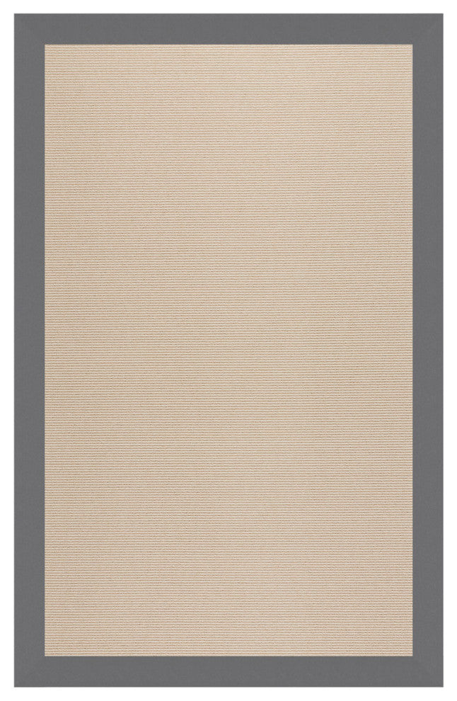 Zoe-Beach Sisal Machine Tufted Rectangle Rug, Ash, 3'x5'