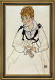 Egon Schiele Frau Schiele - 18" x 27" Framed Premium Canvas Print