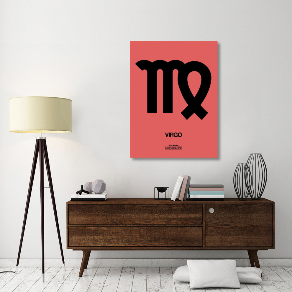 "Virgo Zodiac Sign Black" Fine Art Print