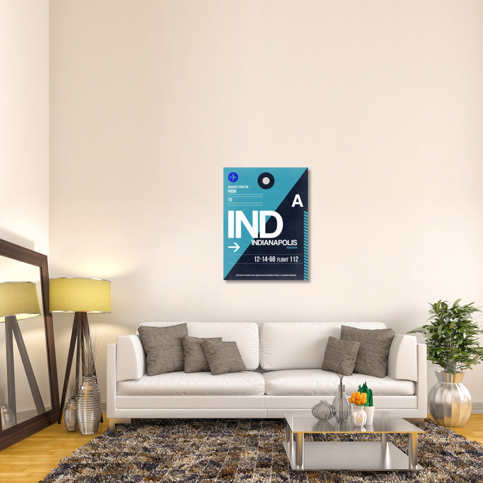 "IND Indianapolis Luggage Tag 2" Fine Art Print