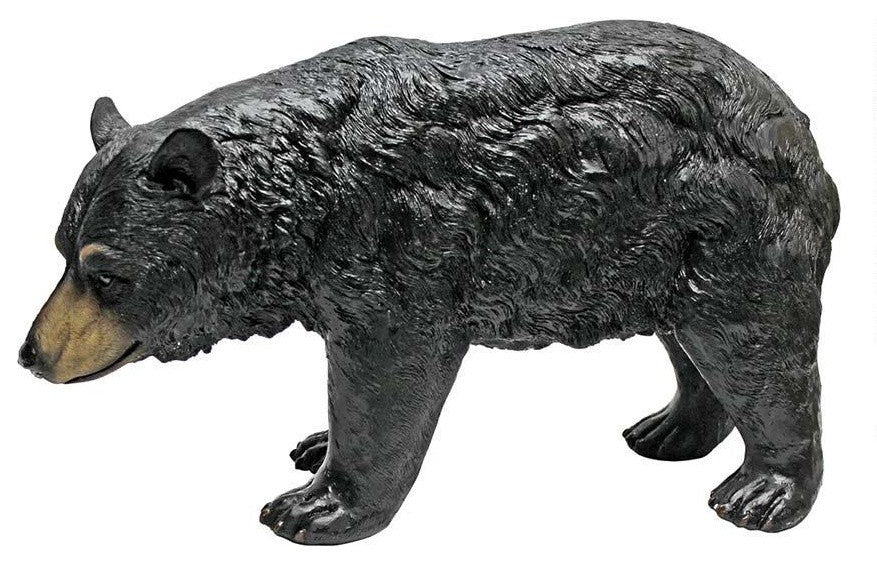 North American Black Bear Walking Statue