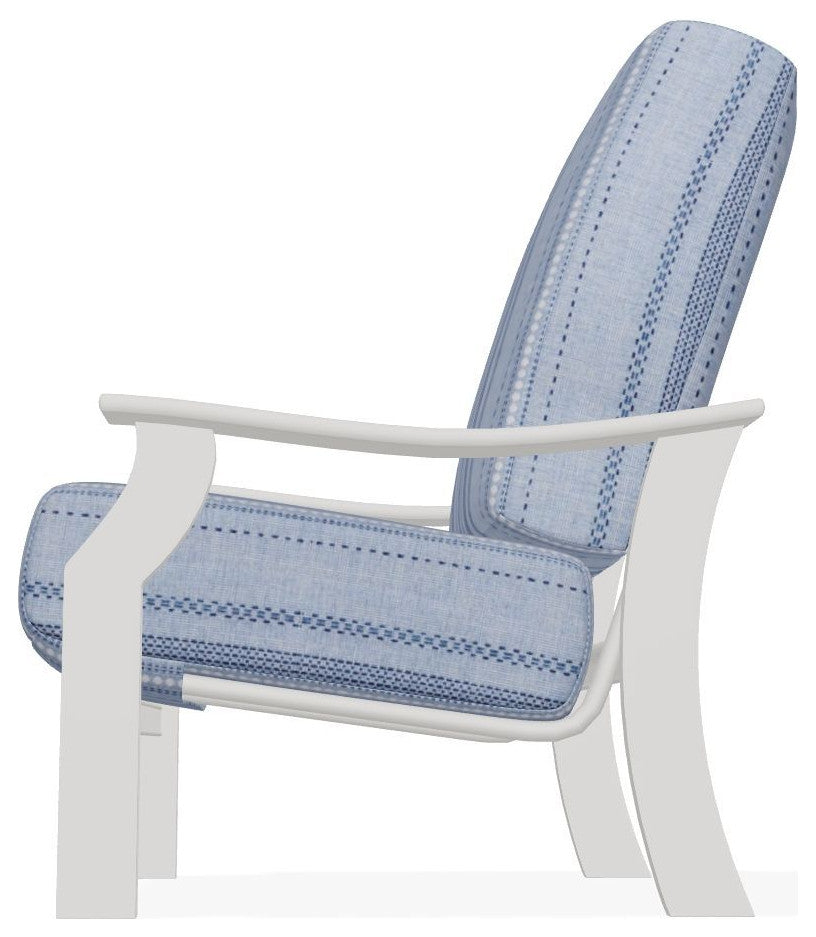 St. Catherine Deep Seat Outdoor Armchair, Copeland Chambray/Snow
