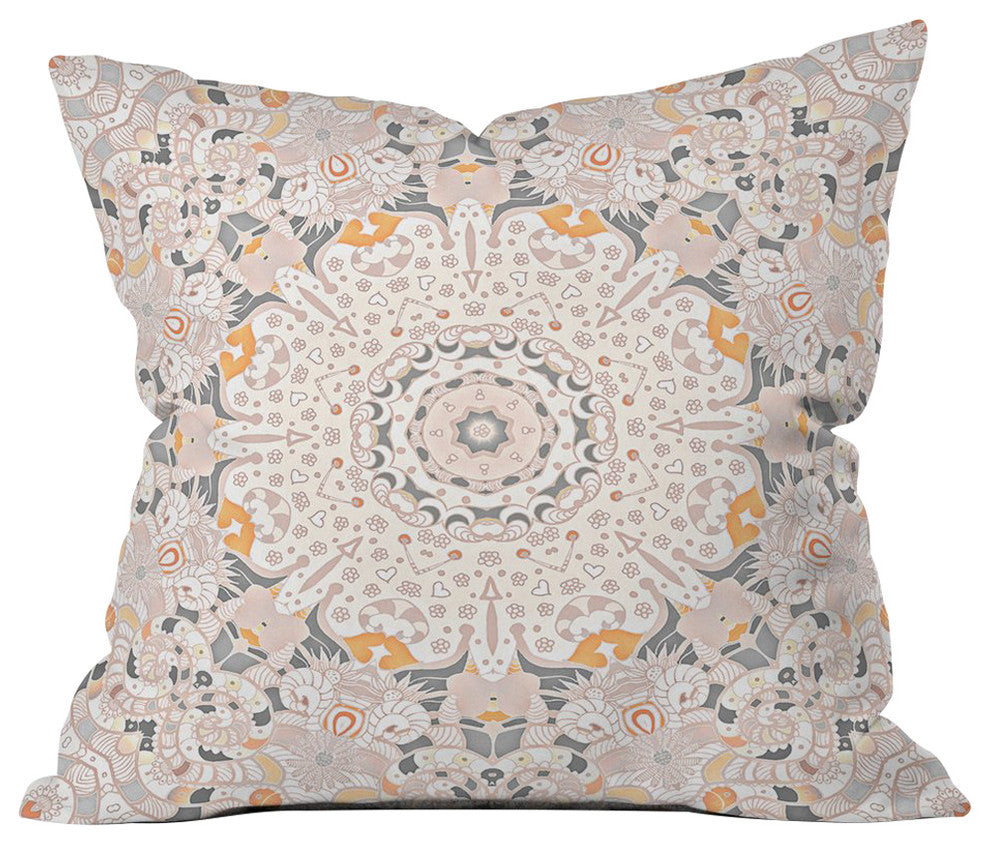 Monika Strigel Boho Summer Gray Throw Pillow, 16"x16"