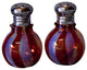 Mini Stripe Red Salt and Pepper Shaker Set