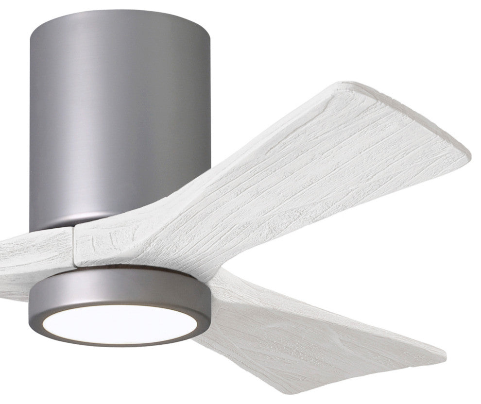 Irene-3HLK 42" Ceiling Fan, LED Light Kit, Brushed Nickel/Matte White