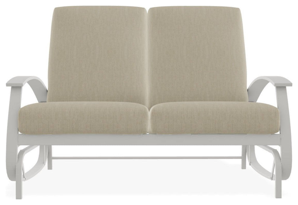 Belle Isle Cushion Deep Seating 2-Seat Glider, Huskie/Snow