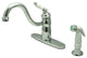 Victorian Single Handle Kitchen Faucet With Non-Metallic Sprayer