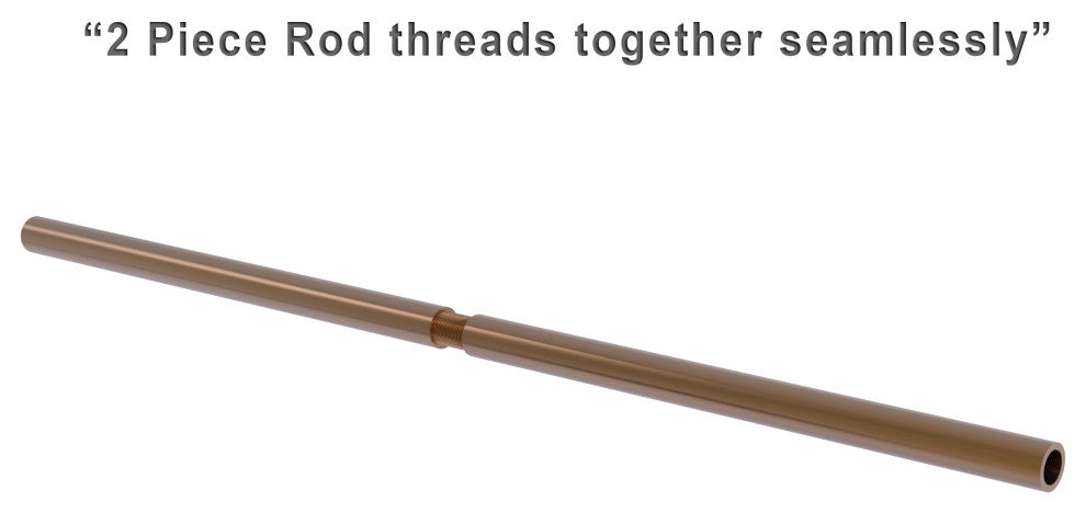 60" Shower Curtain Rod, Brushed Bronze