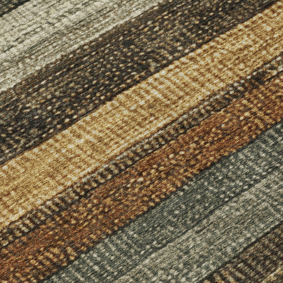 Machine Washable Indoor/Outdoor Chantille ACN1865 Khaki 9' x 12' Rug