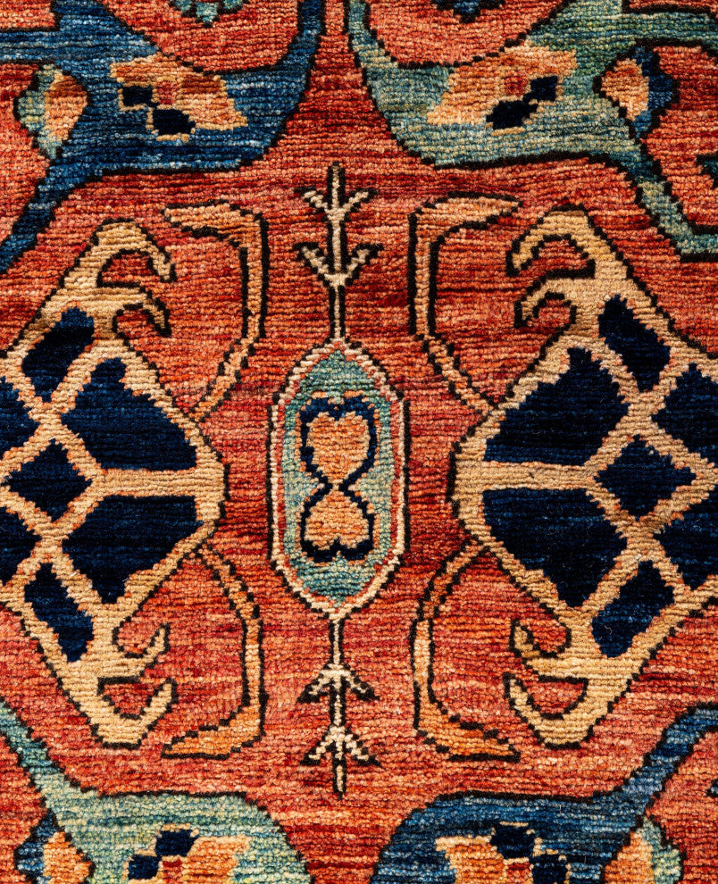 Serapi One-of-a-Kind Hand-Knotted Area Rug Red, 3'3" x 5'4"