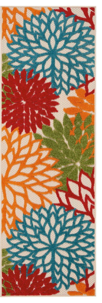 Nourison Aloha 2' x 6' Green Tropical Area Rug