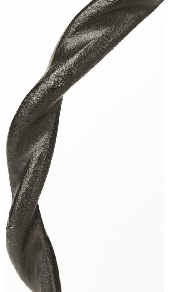 Rizwan, Small, Black Aluminum Braided Circular Object