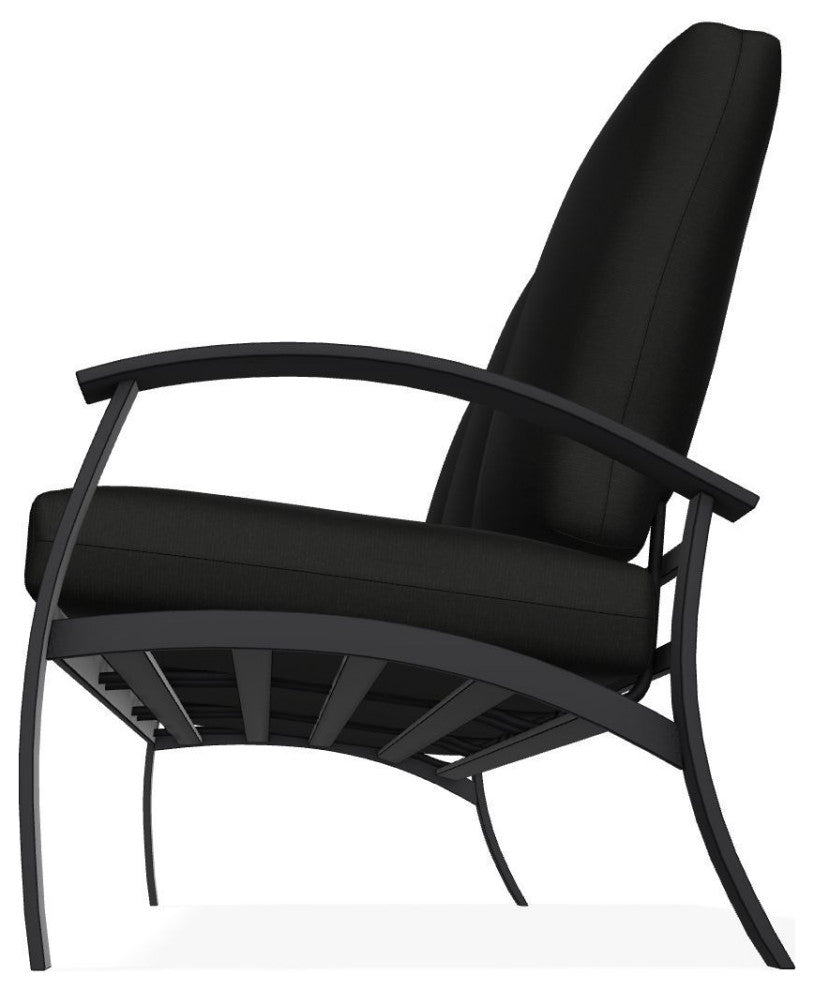Belle Isle Cushion 3-Seat Outdoor Sofa, Black/Black