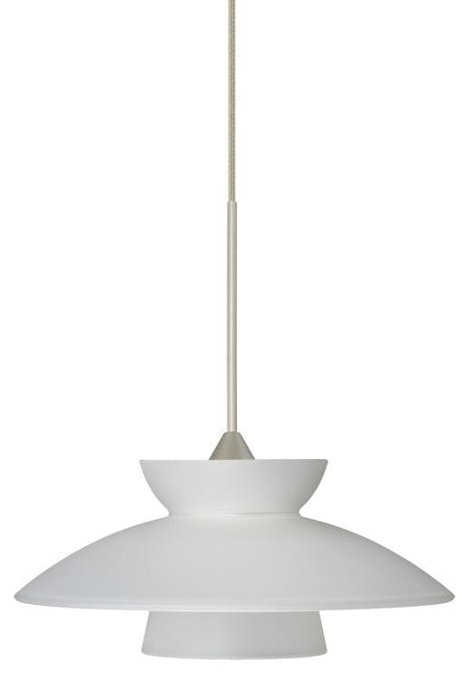 Trilo 1 Light Pendant Lighting, Satin Nickel