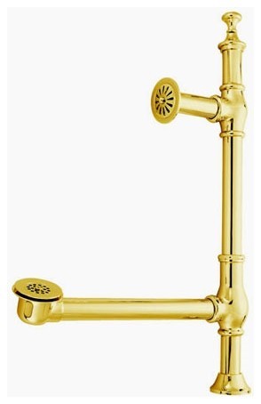 Kingston Brass Tub Drain, Polished Brass