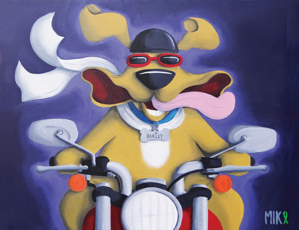 Marmont Hill, "Harley LG" by Mike Taylor Painting Print on Wrapped Canvas, 52x40