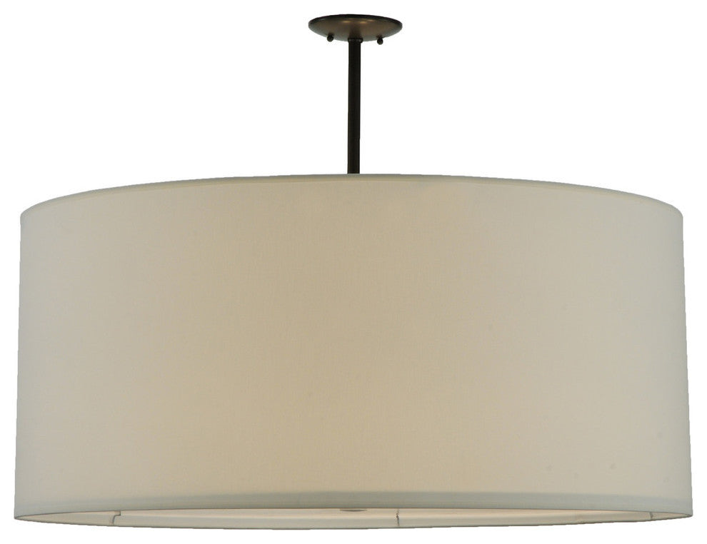 36" Cilindro White Textrene Pendant