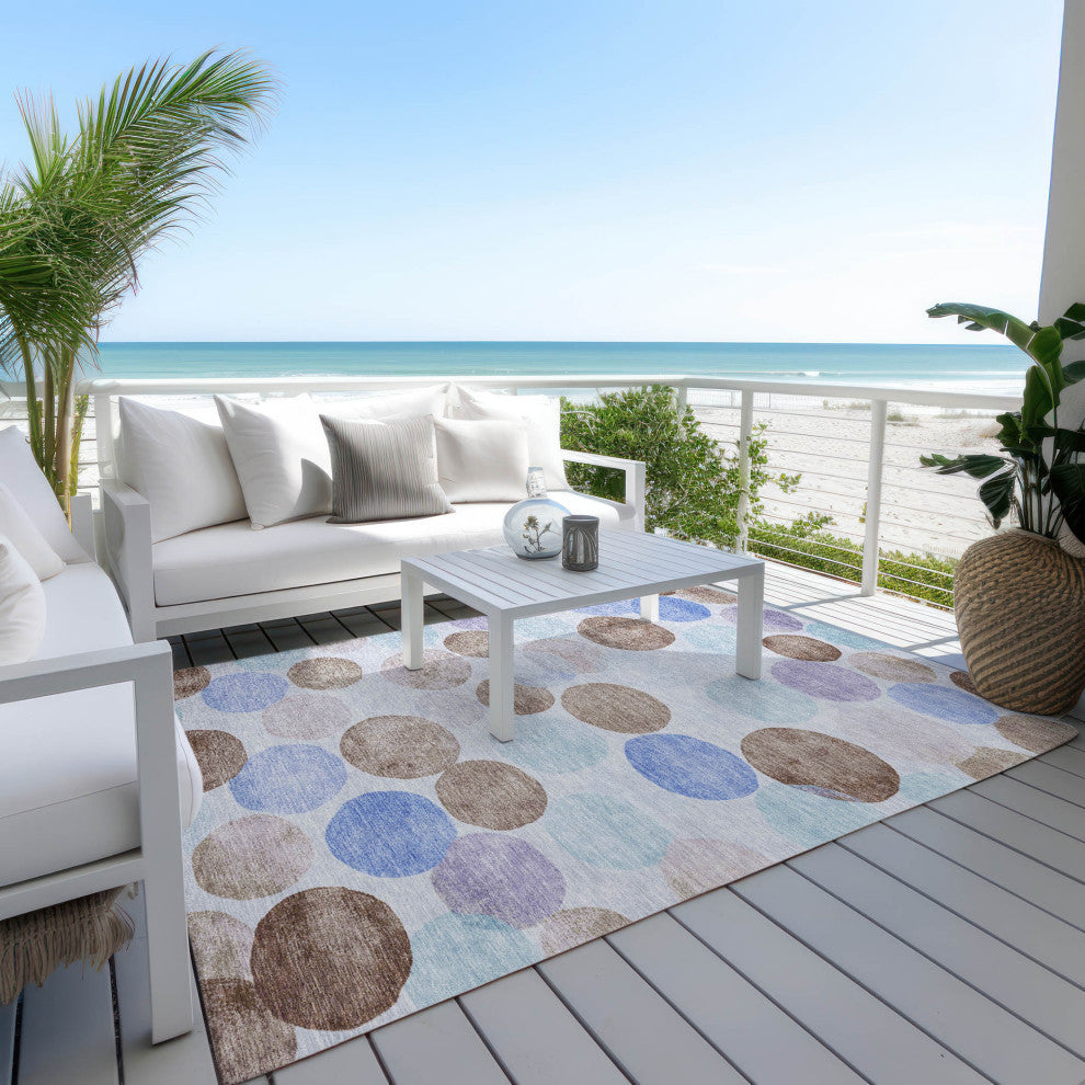Machine Washable Indoor/Outdoor Chantille ACN1898 Sky 2'6" x 3'10" Rug