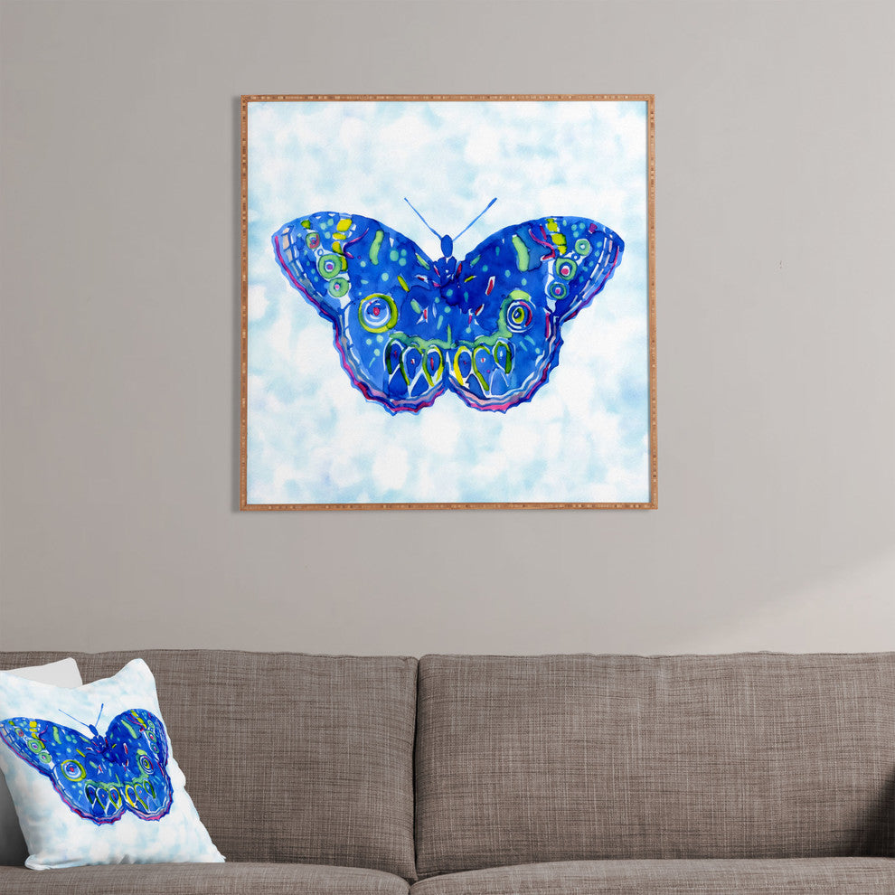 Deny Designs Cayenablanca Watercolour Butterfly Framed Wall Art