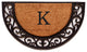 Plantation Arch Monogram Doormat 18"x30", Letter K