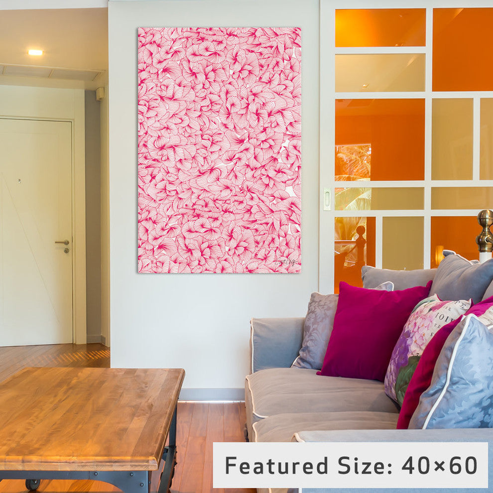 "Abstract Pattern Pink Artprint" by Cat Coquillette, 40x26x1.5